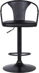 Armen Living Eagle Black Adjustable Height Stool-3