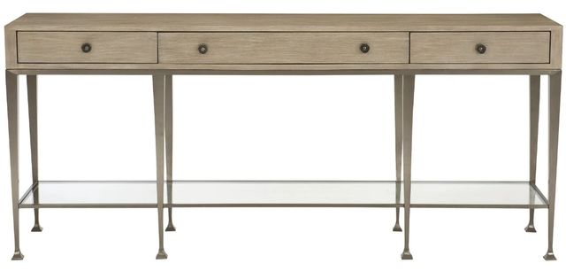 Bernhardt Santa Barbara Sandstone/Vintage Nickel Console Table-0