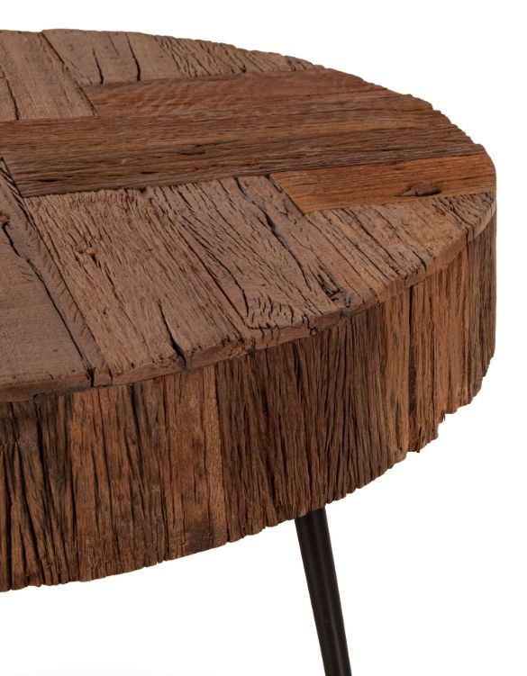 Home Trends & Design Jaipur Natural Coffee Table with Black Base-3