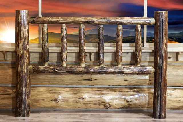 Montana Woodworks® Glacier Country Stained and Lacquered Queen Headboard-1
