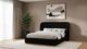 Coaster® Blaire Black Queen Upholstered Platform Panel Bed-1