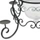 A & B Home Black/Clear 11" Candle Holder-1