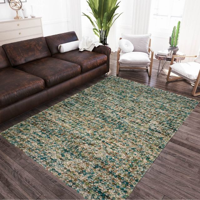 Dalyn™ Rug Company Hanu HU1 Teal 5'x8' Area Rug-4