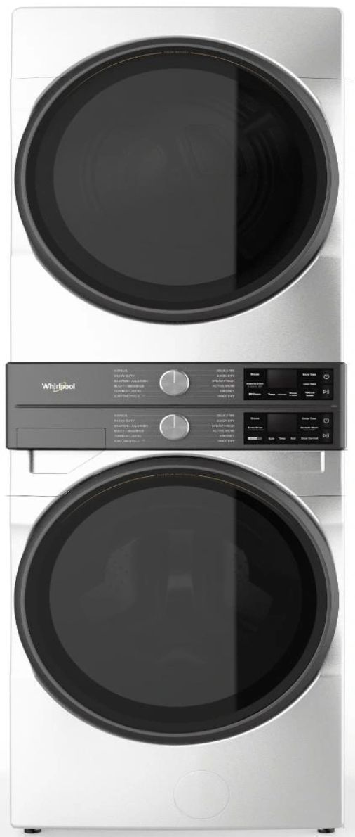 Whirlpool® White Electric Laundry Center, 5.2 Cu Ft. Washer, 7.4 Cu. Ft. Electric Dryer-0
