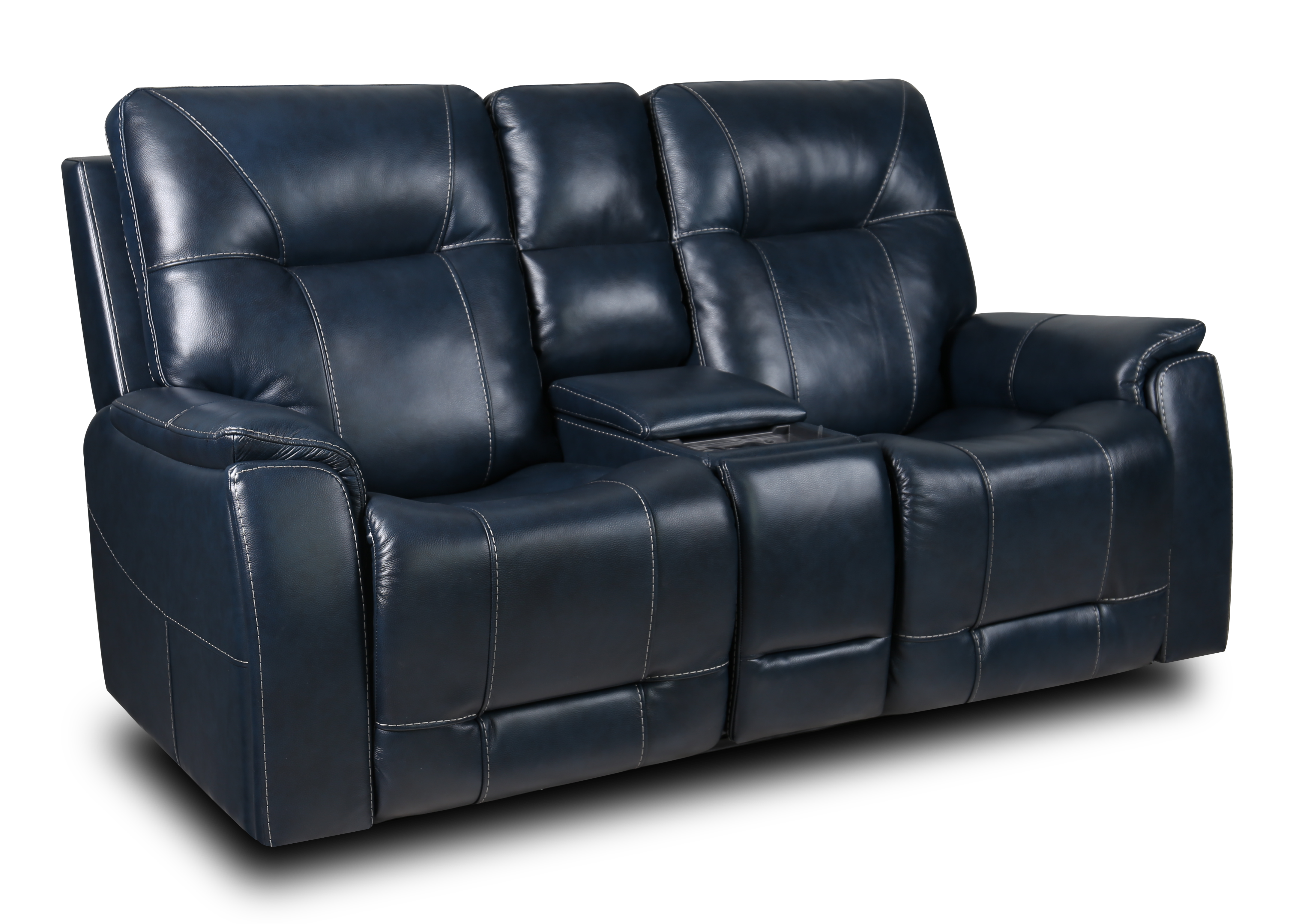 Moto Motion Kingston Ocean Leather Power Reclining Console