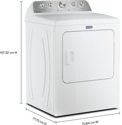 Maytag® 7 Cu. Ft. White Pet Pro Gas Dryer with Extra Power