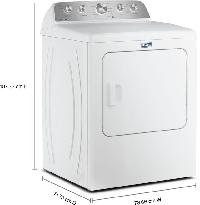 Maytag® 7 Cu. Ft. White Pet Pro Gas Dryer with Extra Power-1