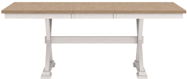 Signature Design by Ashley® Purlaney Natural Dining Table with Antique White Base-4