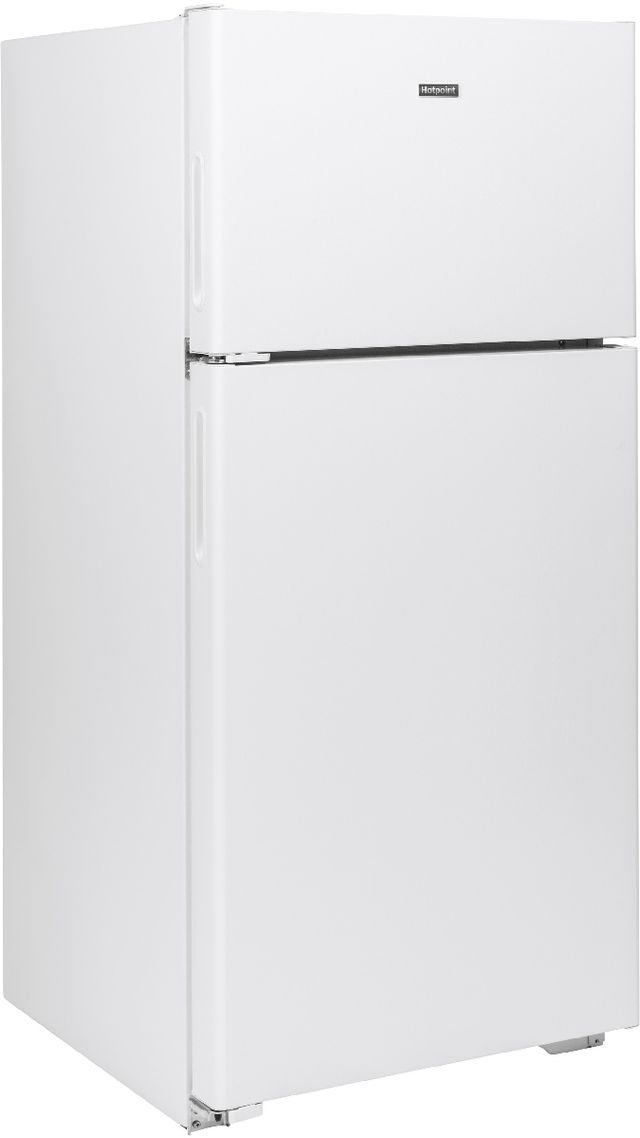 Hotpoint® 28" 15.6 Cu. Ft. White Top Freezer Left Swing Refrigerator-3