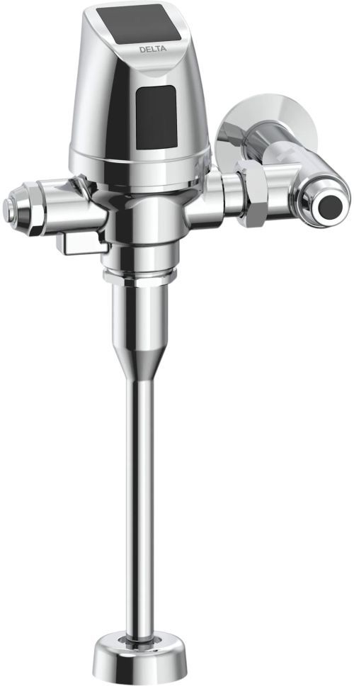 DELTA Commercial EZ Adjust® Chrome Electronic Exposed Urinal Flush Valve with Mechanical Manual Override - Solar Operated-0