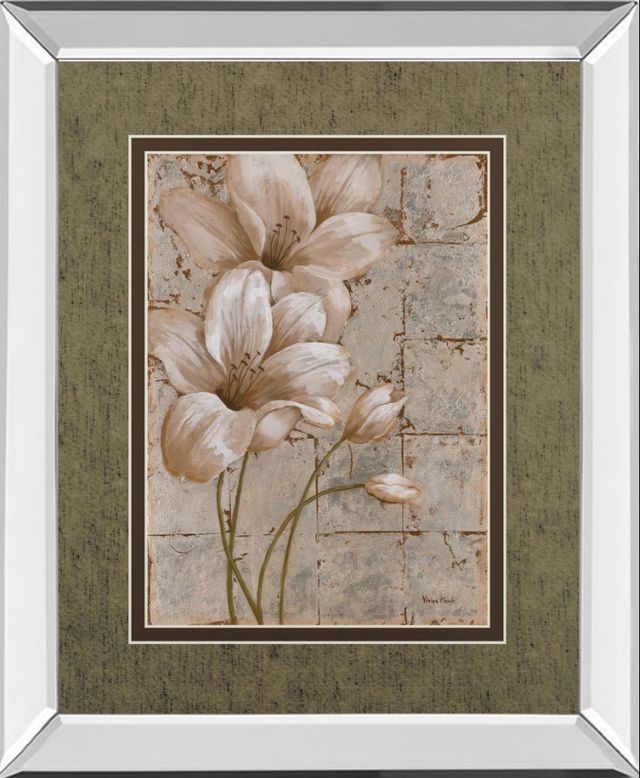 Classy Living Vivian Flasch Lilies On Silver I Wall Art-0