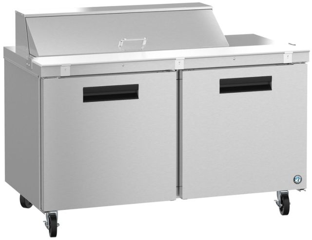 Hoshizaki 60" 17.55 Cu. Ft. Stainless Steel Two Section Sandwich Prep Table Refrigerator-1