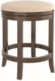 Canadel® Canadel Cognac Washed Upholstered Swivel Stool-0