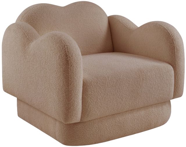 Meridian Furniture Bloom Beige Teddy Fabric Accent Chair-0
