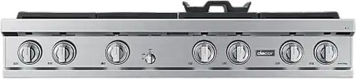 Dacor® 48" Silver Stainless Natural Gas Rangetop with Built-In Griddle-3