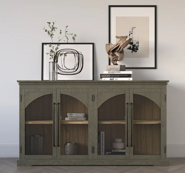 Jofran Inc. Archdale Gray 4-Door Accent Cabinet-1