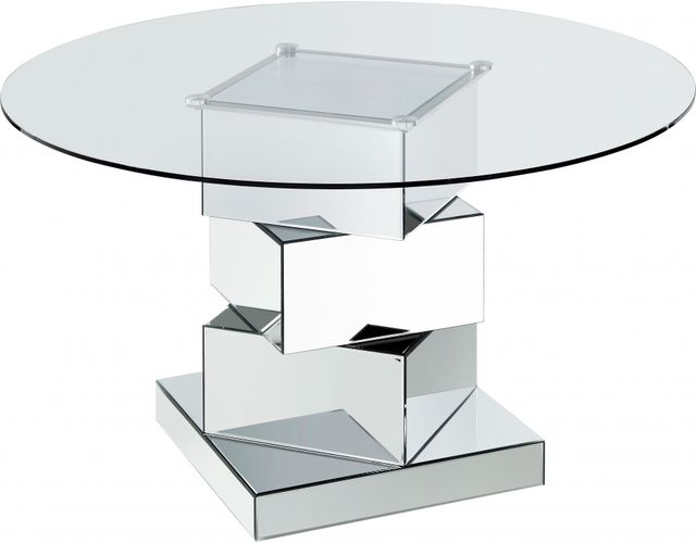 Meridian Furniture Haven Chrome Dining Table-0