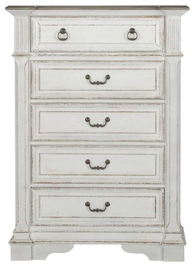 Liberty Furniture Abbey Park Antique White/Weathered Brown Chest-2