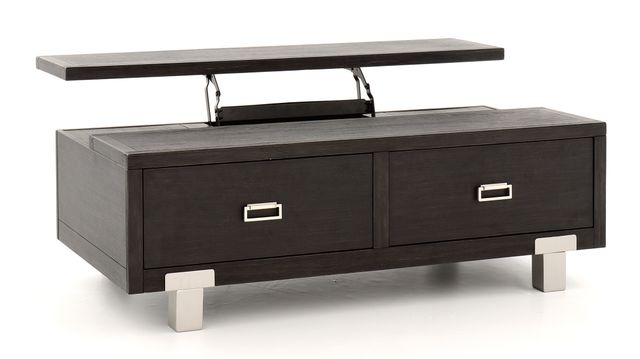 Signature Design by Ashley® Chisago Black Lift-Top Coffee Table with Nickel Base-4