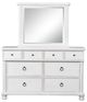Signature Design by Ashley® Rowlenstown Antique White Dresser and Mirror-1