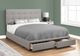 Monarch Specialties Inc. Grey Linen Queen Storage Bed-4