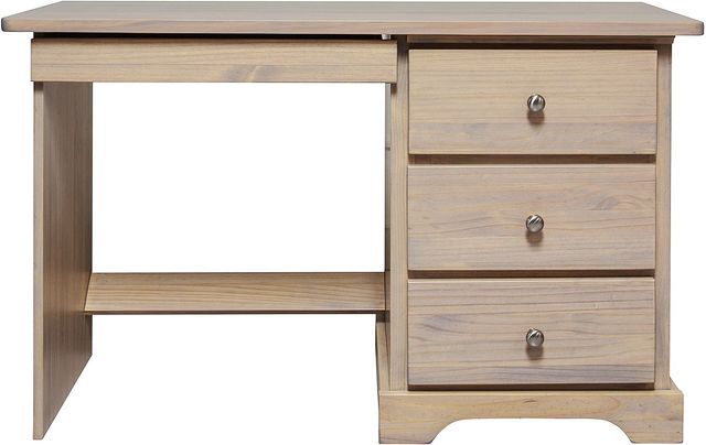 Mako Wood Furniture Youth Collection Pine Right-Arm Facing Desk with Pedestal-1