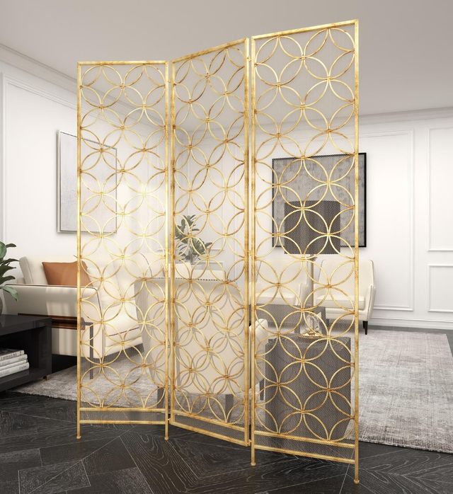 Deco Marche Brass Room Panel Screen Divider-3