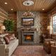 Sunny Designs™ Doe Valley Buckskin TV Console with Fireplace Option-1
