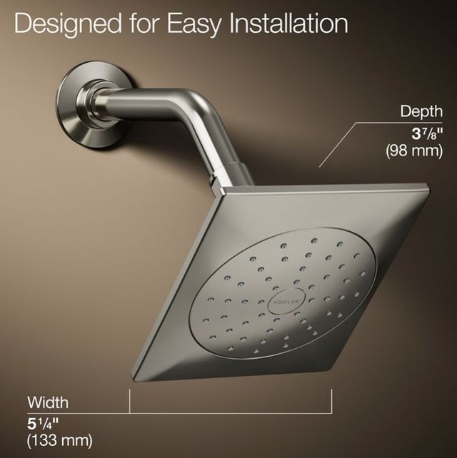 KOHLER® Loure® Vibrant Polished Nickel 1.75 GPM Single-Function Showerhead-2