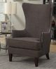 Elements International Kori Taupe Chair with Chrome Nails-0