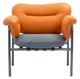 YHD Aurea Gray/Orange Accent Chair-1