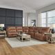 Liberty Furniture Cameron 6-Piece Saddle Leather Power Reclining Sectional-4