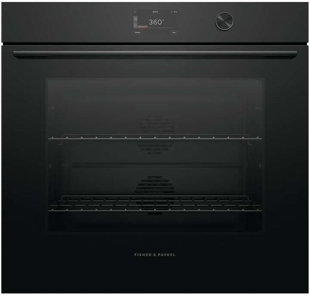 Fisher & Paykel Series 7 Contemporary 30" Black Glass Single Electric Wall Oven with Self-Cleaning-0