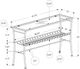 Monarch Specialties Inc. Silver Tempered Glass Top Hall Console Table -2