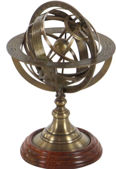 Deco Marche Gold Compass Educational Globe-2