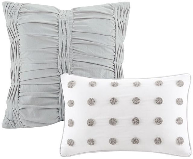 Olliix by Urban Habitat Ivory Twin/Twin XL Brooklyn Cotton Jacquard Duvet Cover Set-2