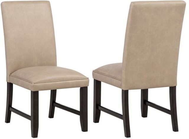 Coaster® Averill 2-Piece Tan Upholstered Dining Side Chair Set-0