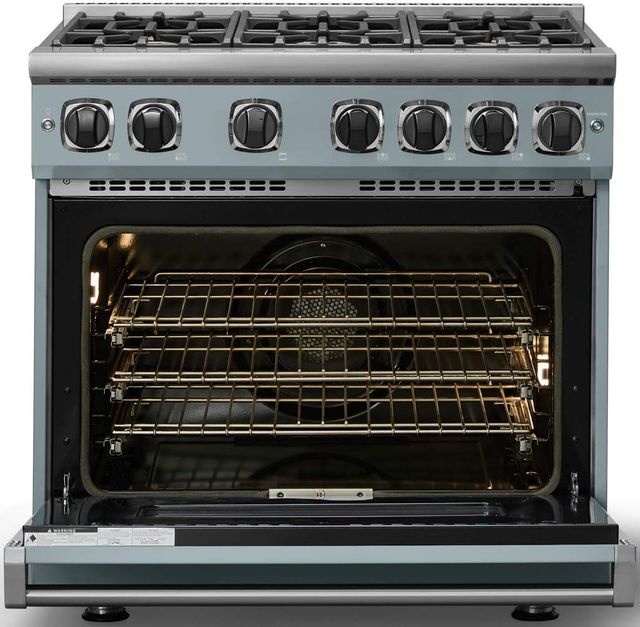 Viking® 7 Series 36" November Sky Pro Style Natural Gas Range-1