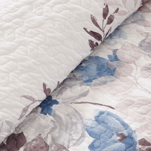 Olliix by Madison Park 6 Piece Blue King/California King Luna Reversible Coverlet Set-2