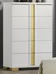Furniture of America® Lillestrom Gold/White Chest-0