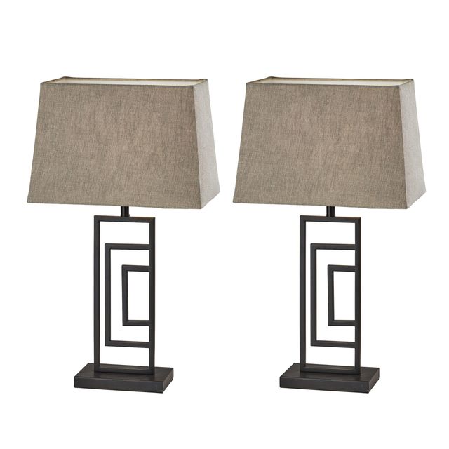 Adesso® Kyle Antique Bronze 2 Piece Table Lamp-0