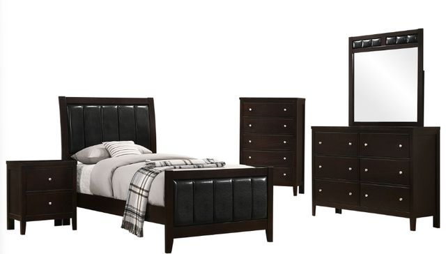 Coaster® Carlton 5-Piece Cappuccino Youth Twin Panel Bedroom Set-0
