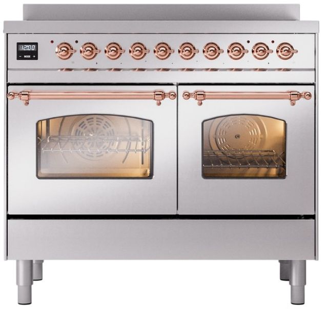 Ilve® Nostalgie II Series 40" Stainless Steel Pro Style Induction Range-3