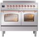 Ilve® Nostalgie II Series 40" Stainless Steel Pro Style Induction Range-3