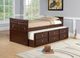 Donco Kids Cappuccino Twin Mission Captains Bed with Trundle-0
