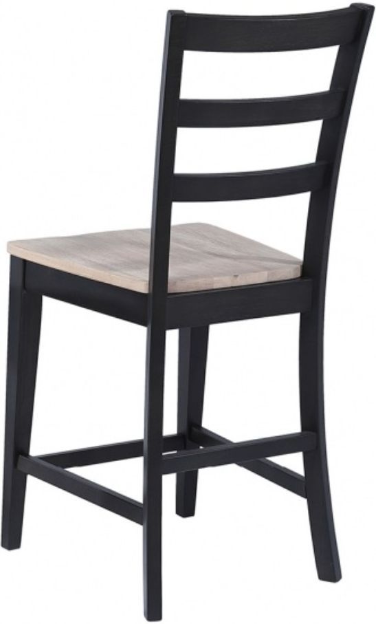 Winners Only® Bay City Ebony/Natural Bar Stool-2