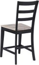 Winners Only® Bay City Ebony/Natural Bar Stool-2