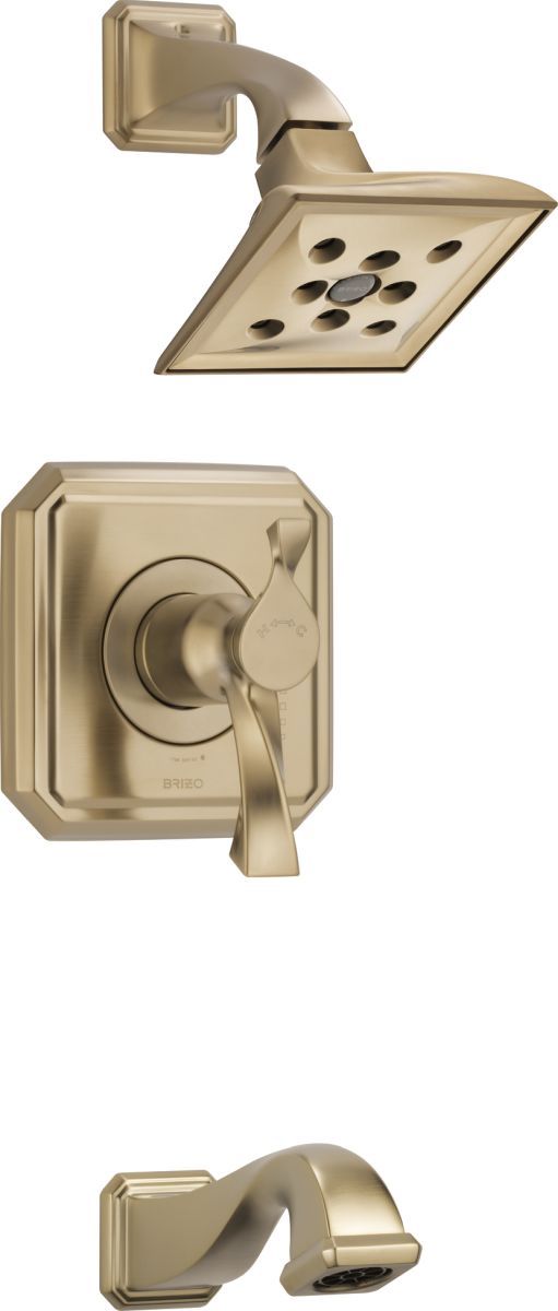 Brizo Virage® Brilliance® Luxe Gold® Tempassure® Thermostatic Tub and Shower Trim-0