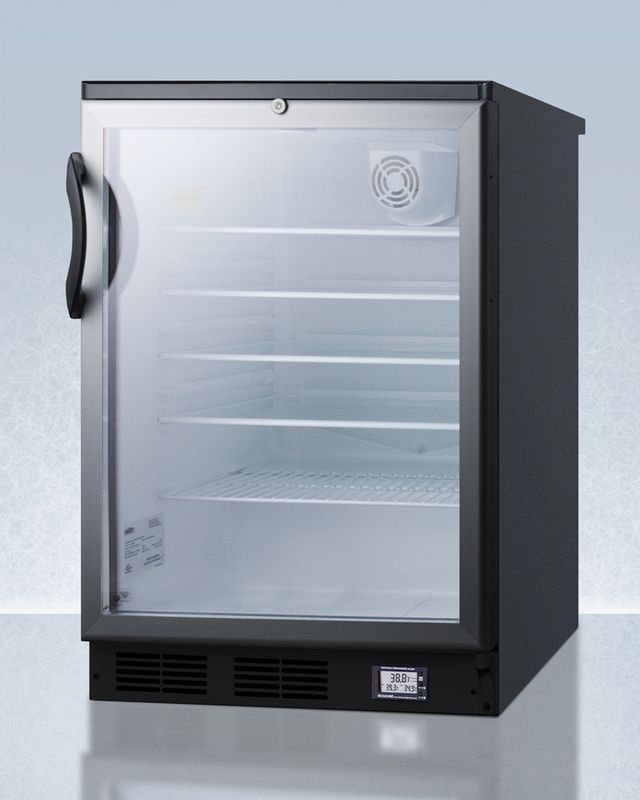 Accucold® by Summit® Nutrition Center Series 24" 5.5 Cu. Ft. Black Beverage Center-1
