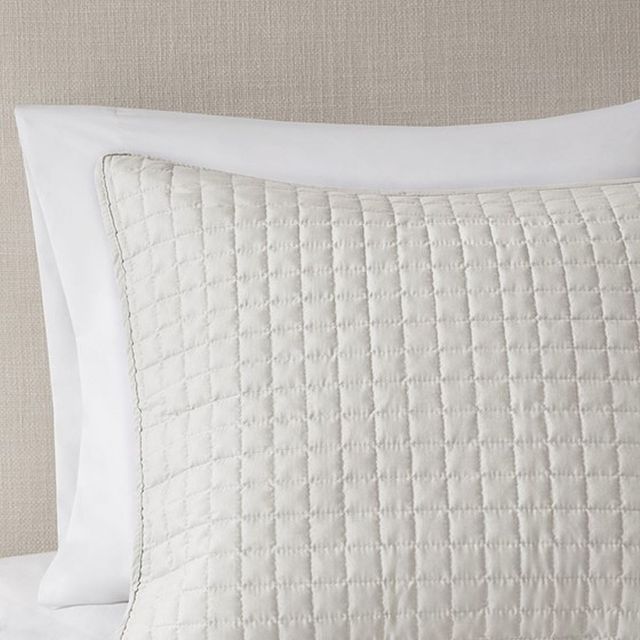 Olliix by 510 Design Otto Grey Full/Queen 3 Piece Reversible Coverlet Set-3